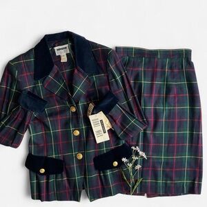 SOLDVintage 90s Deadstock Plaid Jacket & Skirt SetSOLD